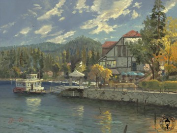 Thomas Kinkade Painting - Lago punta de flecha Thomas Kinkade